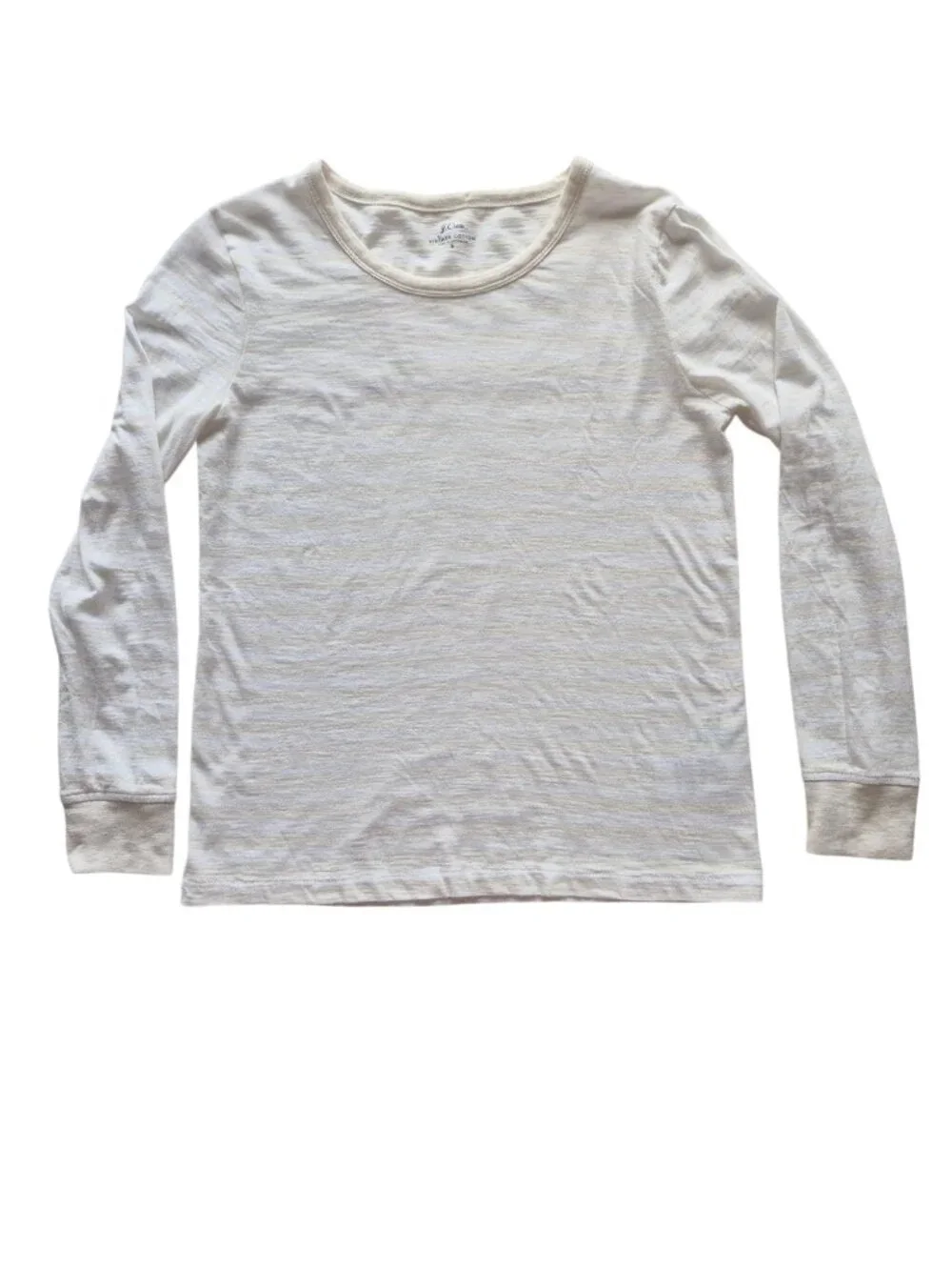 J. Crew Vintage Cotton Lightweight Base Layer Long Sleeve T-Shirt Soft Stripe S